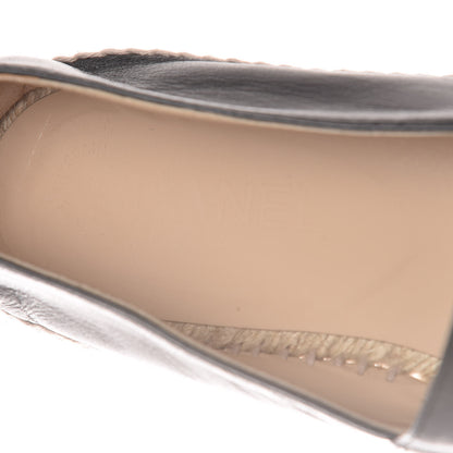Chanel Lambskin CC Espadrilles 39 Black 9 of 10