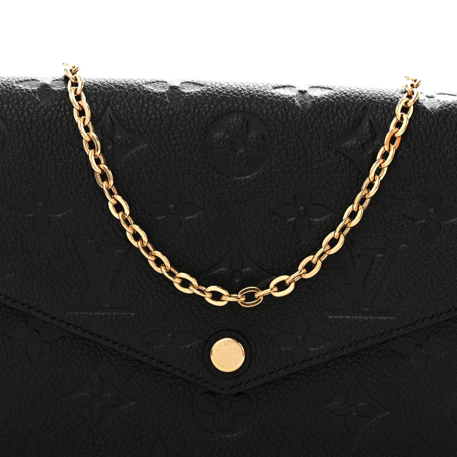 Louis Vuitton Empreinte Pochette Felicie Chain Wallet Black 8 of 12