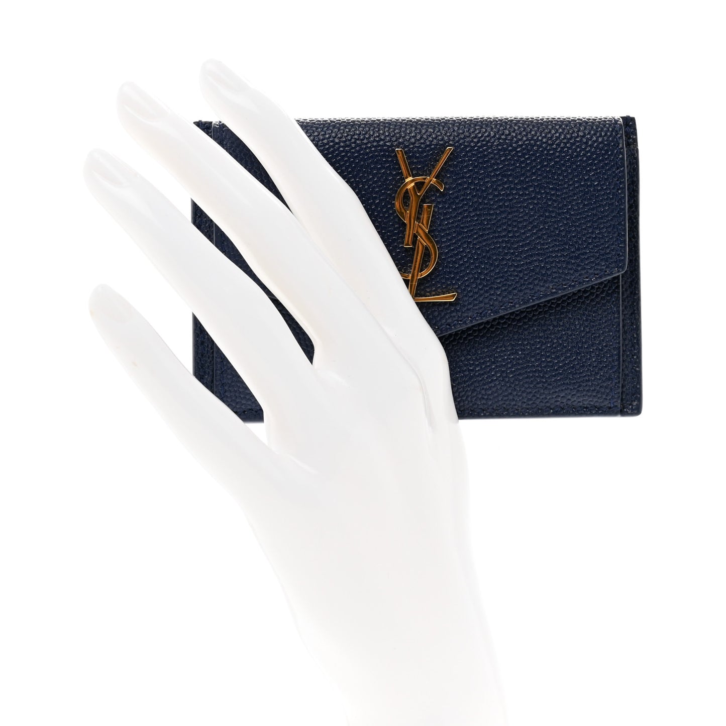 Grain De Poudre Uptown Monogram Card Case Navy