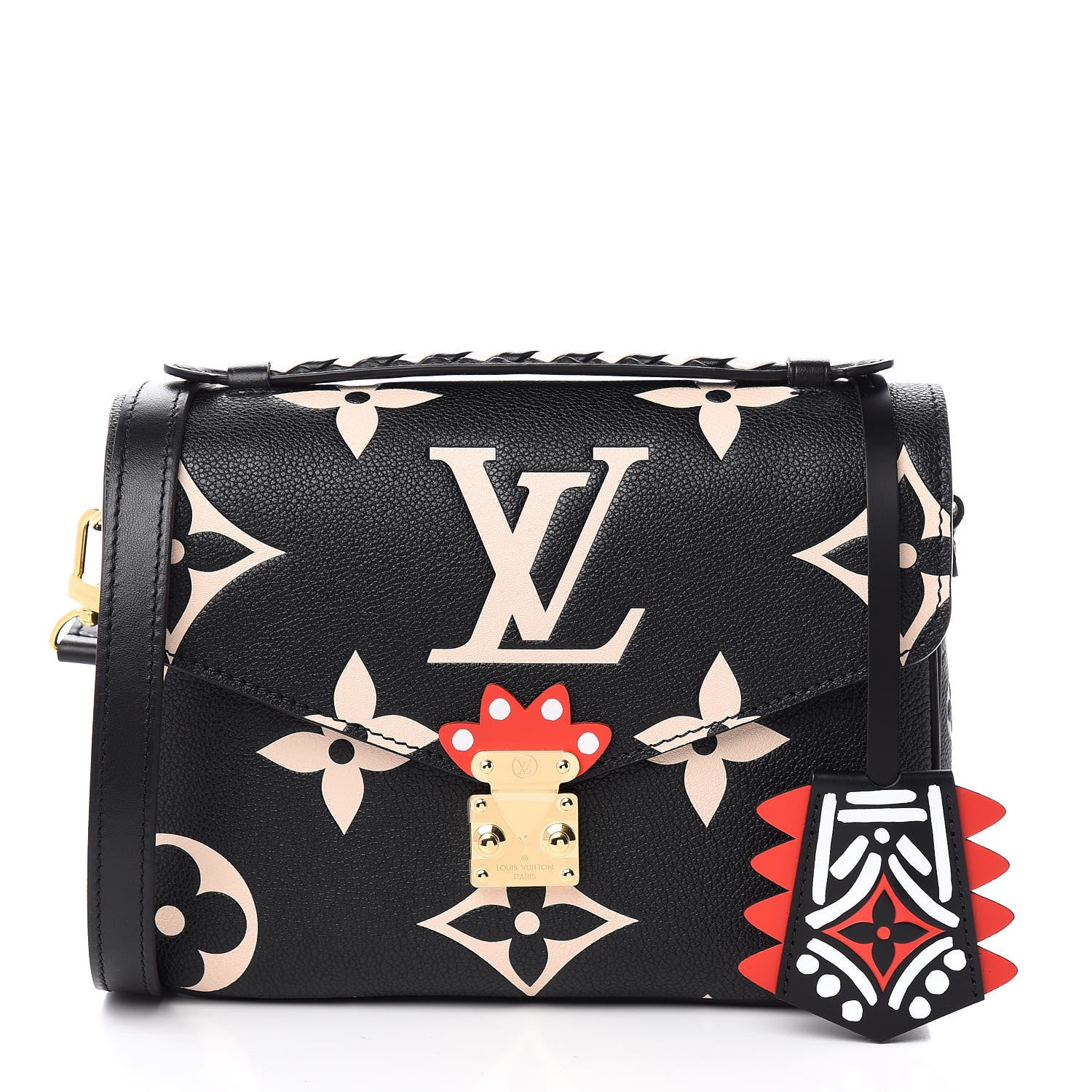 Louis Vuitton Empreinte Monogram Giant Crafty Pochette Metis Black Creme 1 of 8