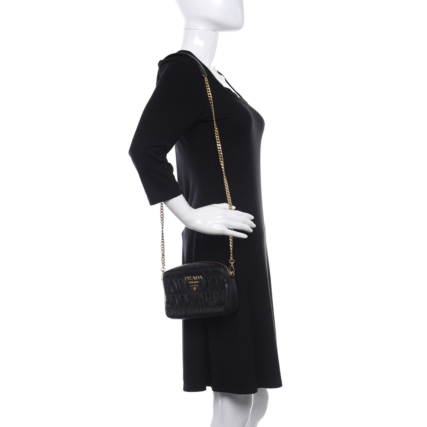 Nappa Gaufre Camera Bag Black