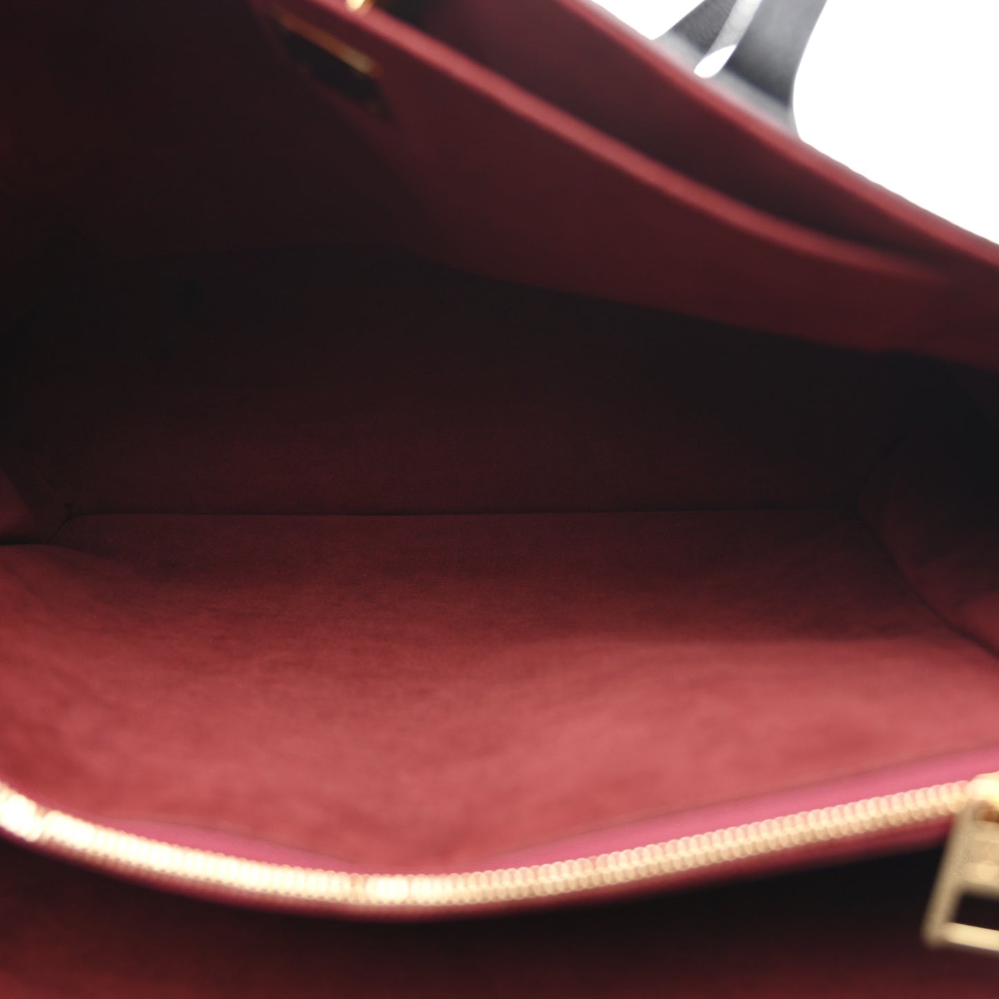Grained Calfskin Lockme Shopper Black
