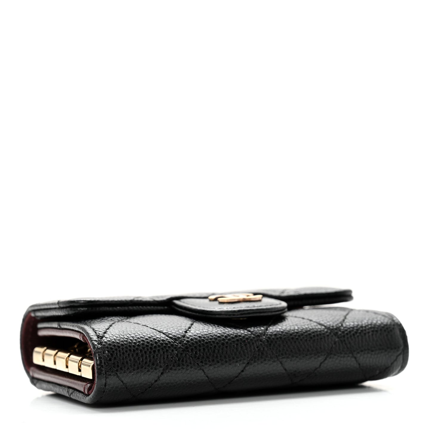 Caviar Quilted Classic 4 Key Holder Wallet Black