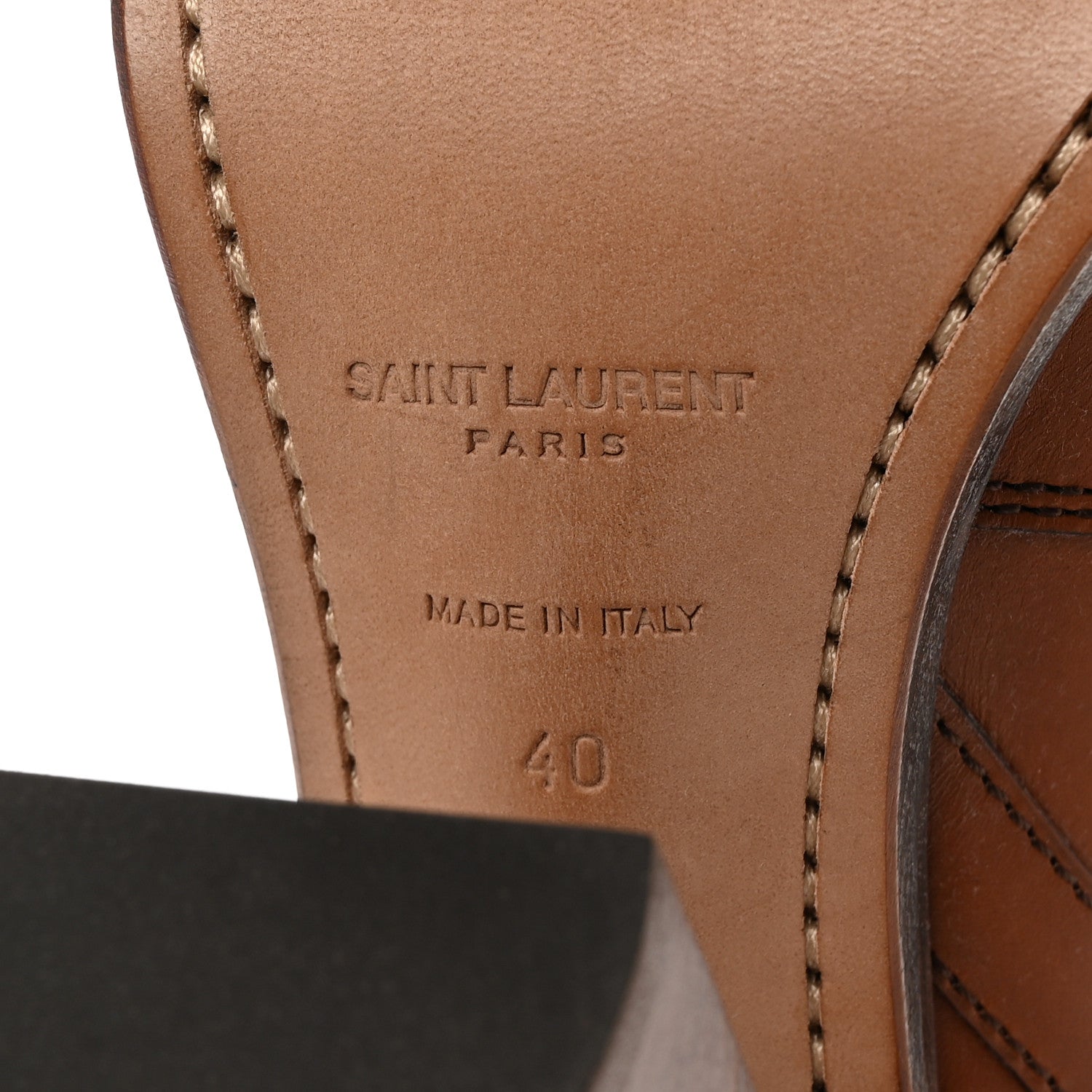 Saint Laurent Kate 105 Western Knee High Boots 40 New Papaya 6 of 12