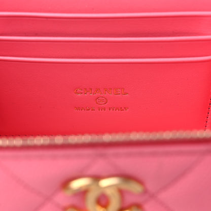 Chanel Shiny Caviar Quilted Pick Me Up Vanity Case Pink 6 of 10