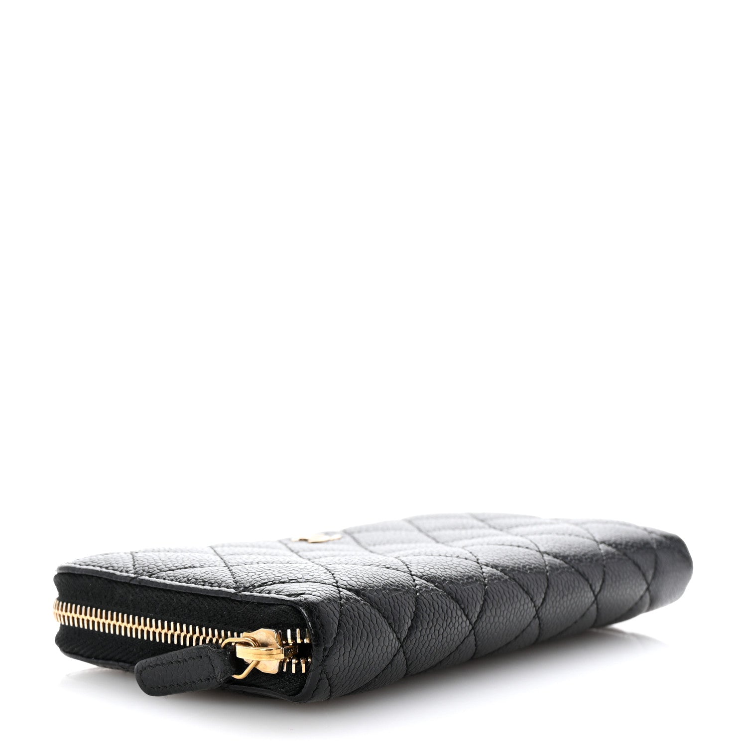 Chanel Caviar Quilted Large Gusset Zip Around Wallet Black 4 of 8