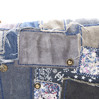 Chanel Denim Patchwork Medium Boy Flap Blue 11 of 11