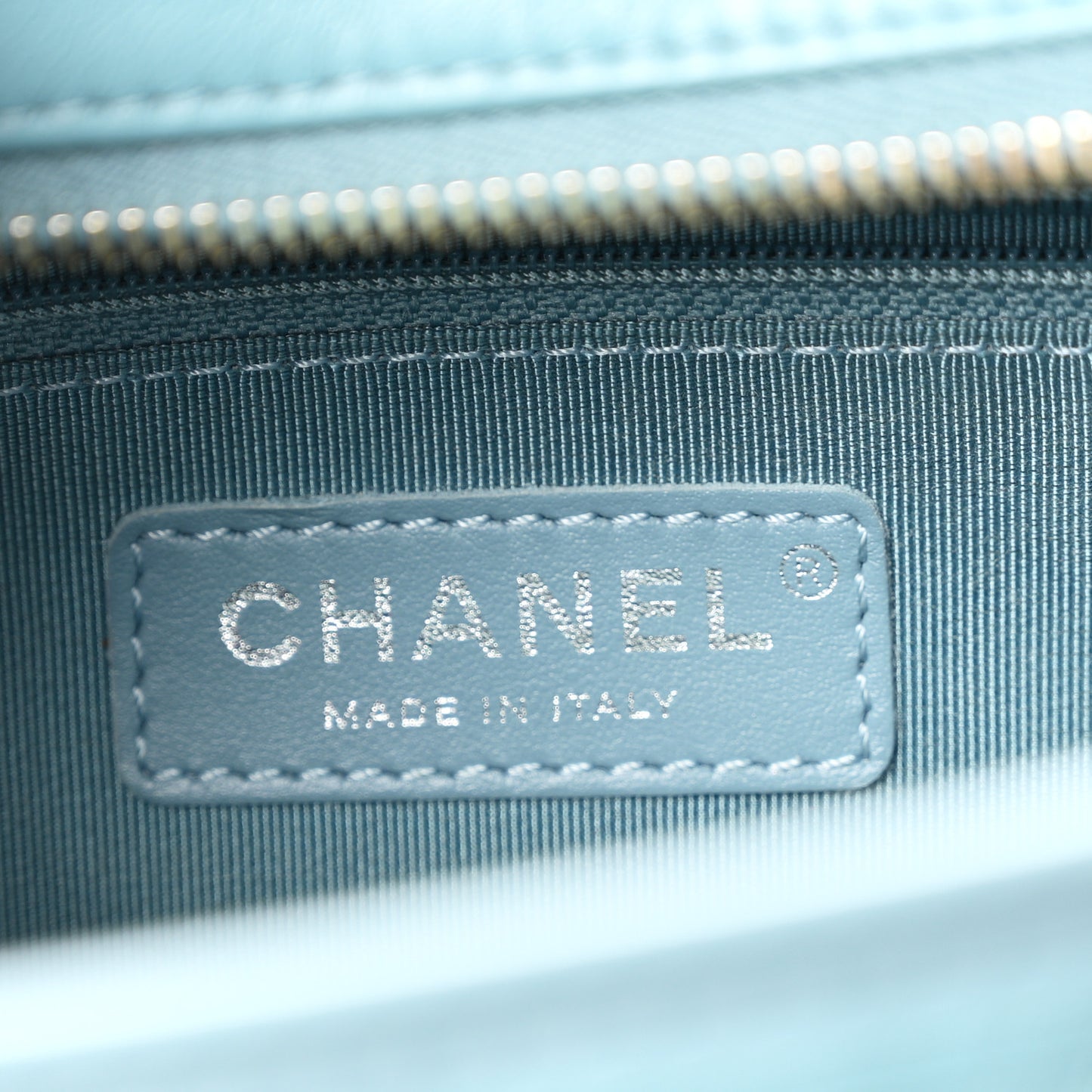 Aged Calfskin Quilted Medium Gabrielle Hobo Light Blue