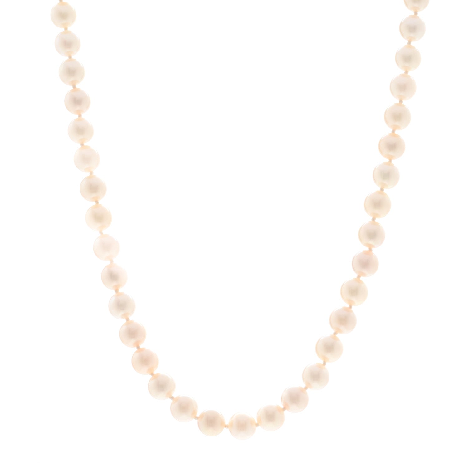 Tiffany 18K White Gold Akoya Pearl 6.5-7mm Essential Necklace 1 of 5