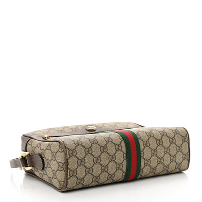 Gucci GG Supreme Monogram Web Small Ophidia Shoulder Bag Brown 4 of 12