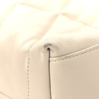 Saint Laurent Lambskin Quilted Small Loulou Puffer Monogram Chain Satchel Blanc Vintage 11 of 14