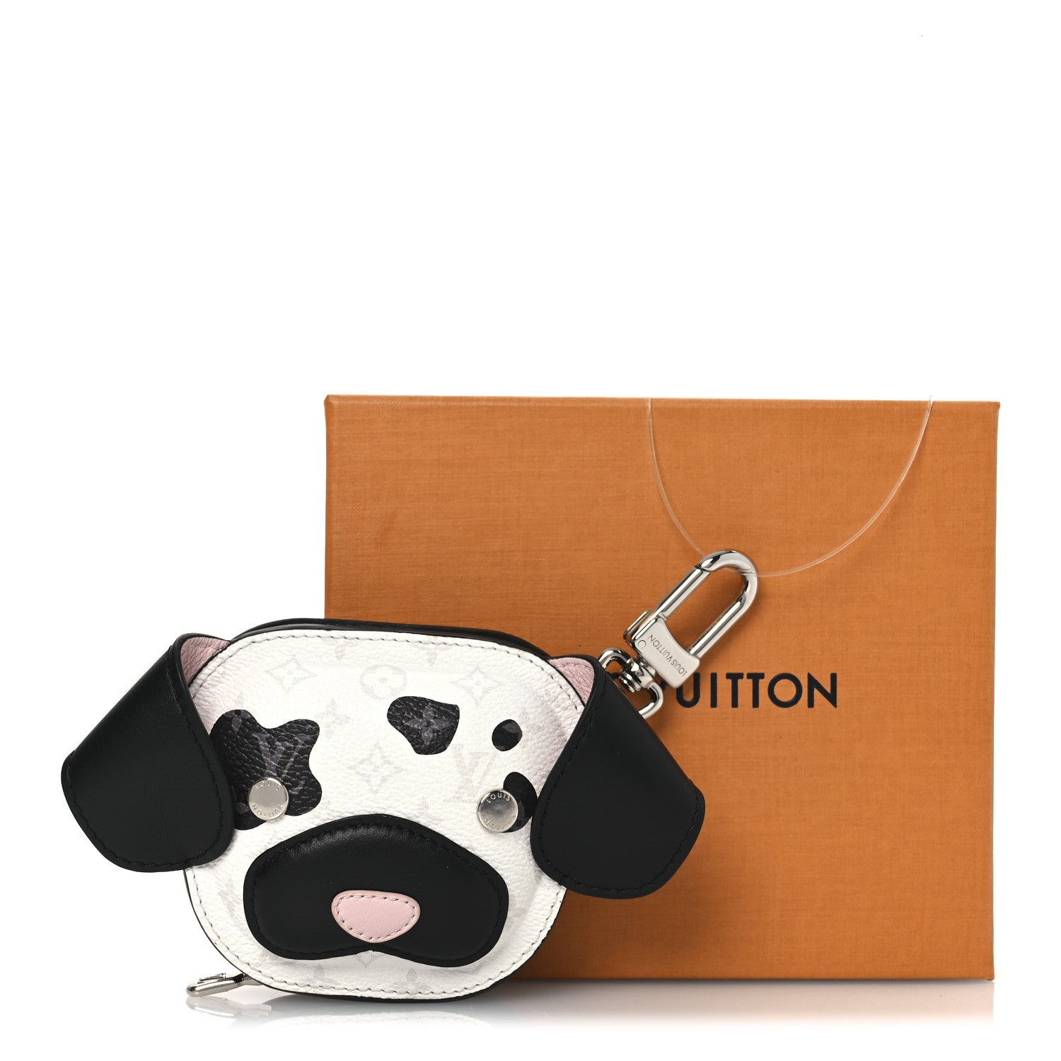 Louis Vuitton Monogram Dog Bag Charm Key Holder Black 6 of 6