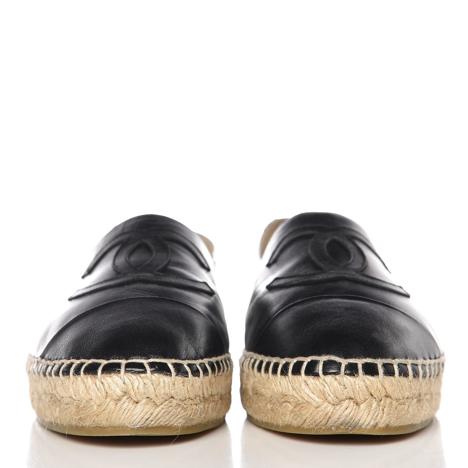 Chanel Lambskin CC Espadrilles 39 Black 3 of 12