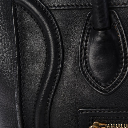 Celine Calfskin Micro Luggage Black 20 of 20