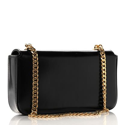 Celine Shiny Calfskin Triomphe Chain Shoulder Bag Black 3 of 10