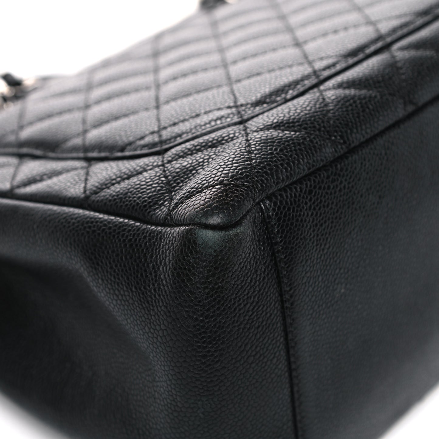 Caviar Quilted Grand Shopping Tote GST Black