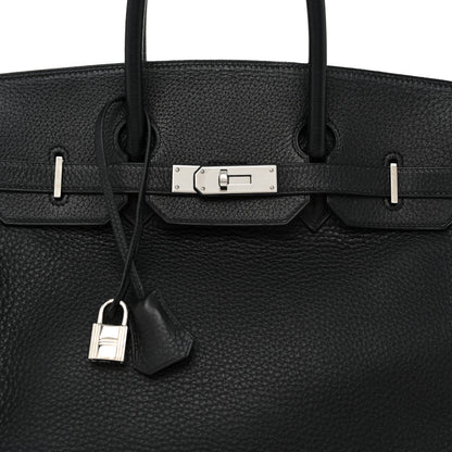Hermes Taurillon Clemence Birkin 35 Black 8 of 12