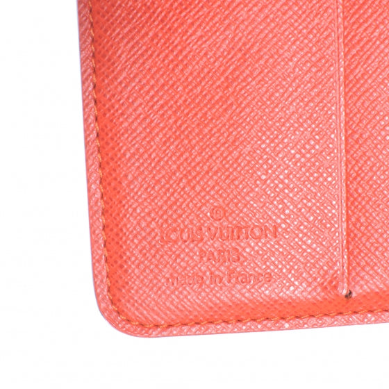 Monogram Perforated Compact Zipped Wallet Orange