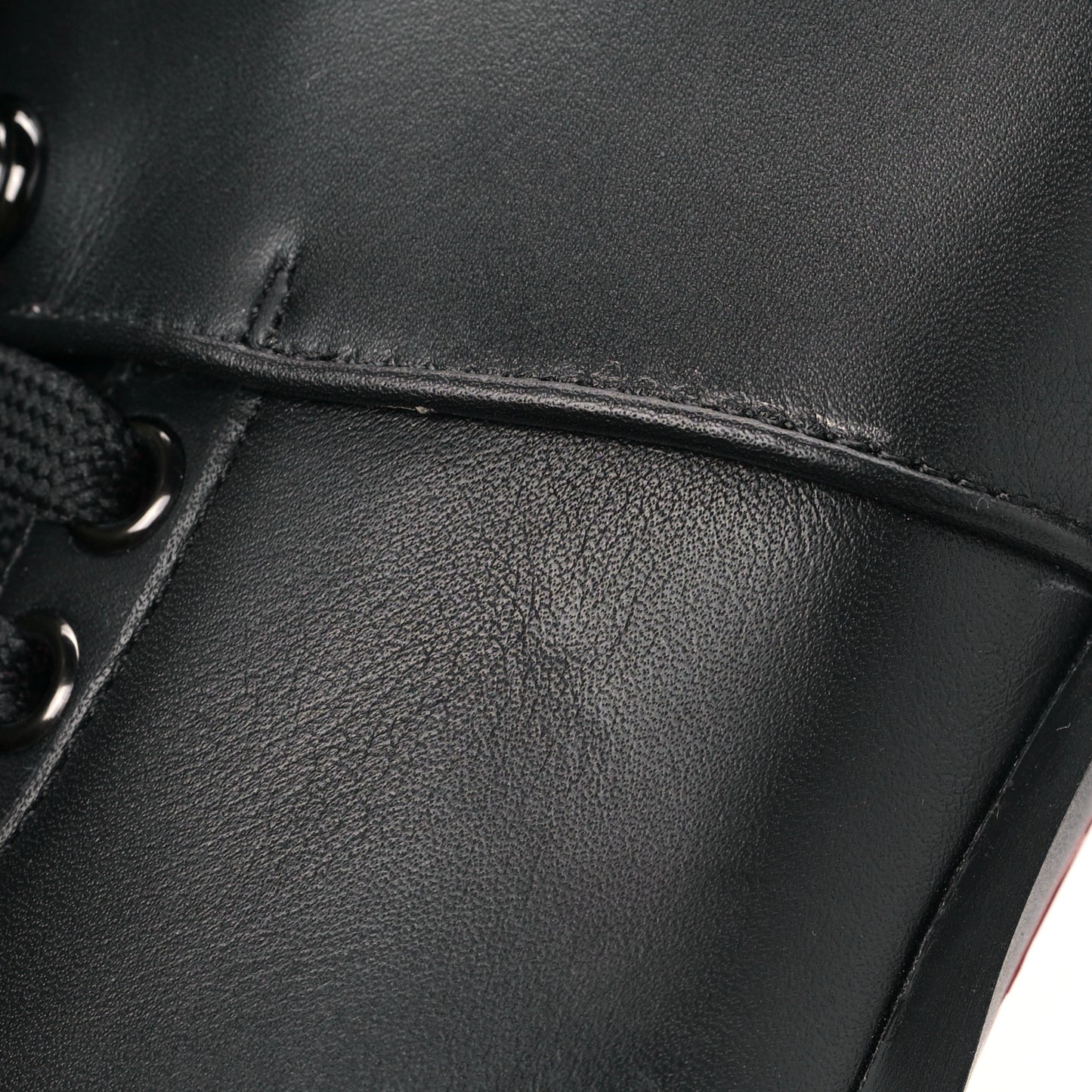 Calfskin Macademia 100 Biker Platform Boots 39.5 Black