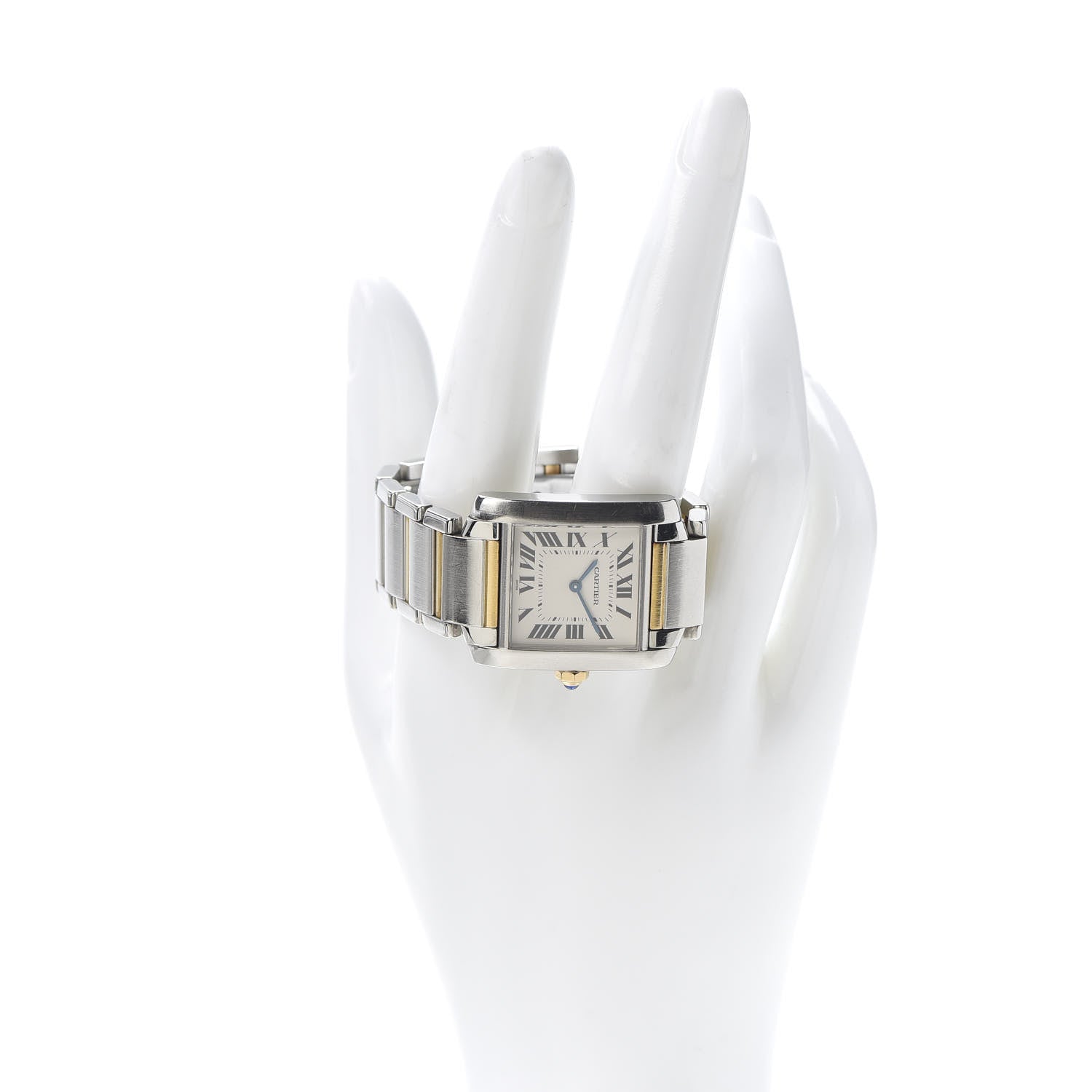 Cartier Stainless Steel 18K Yellow Gold 25mm Tank Francaise Quartz Watch 2 of 6