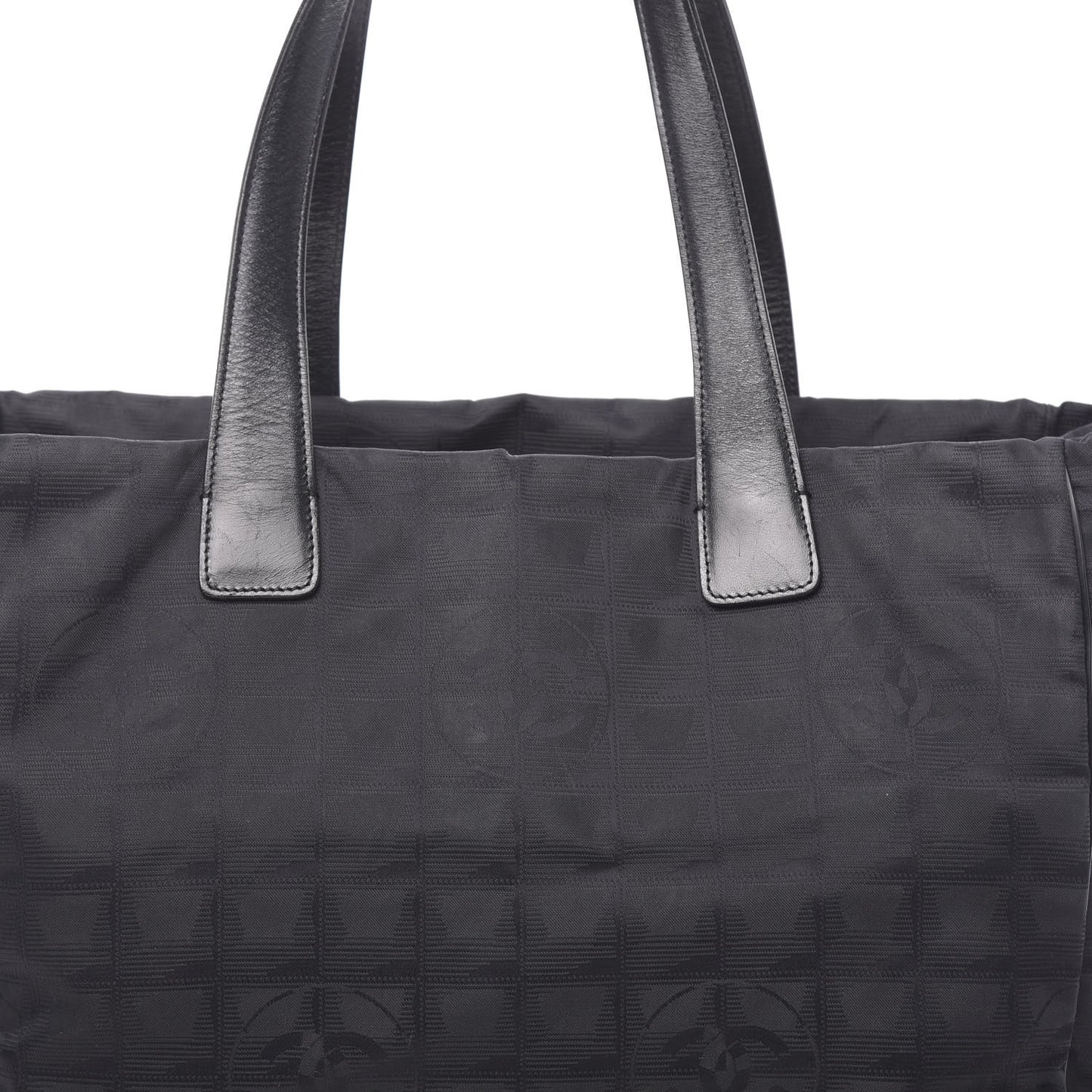 Nylon Large Travel Tote Black