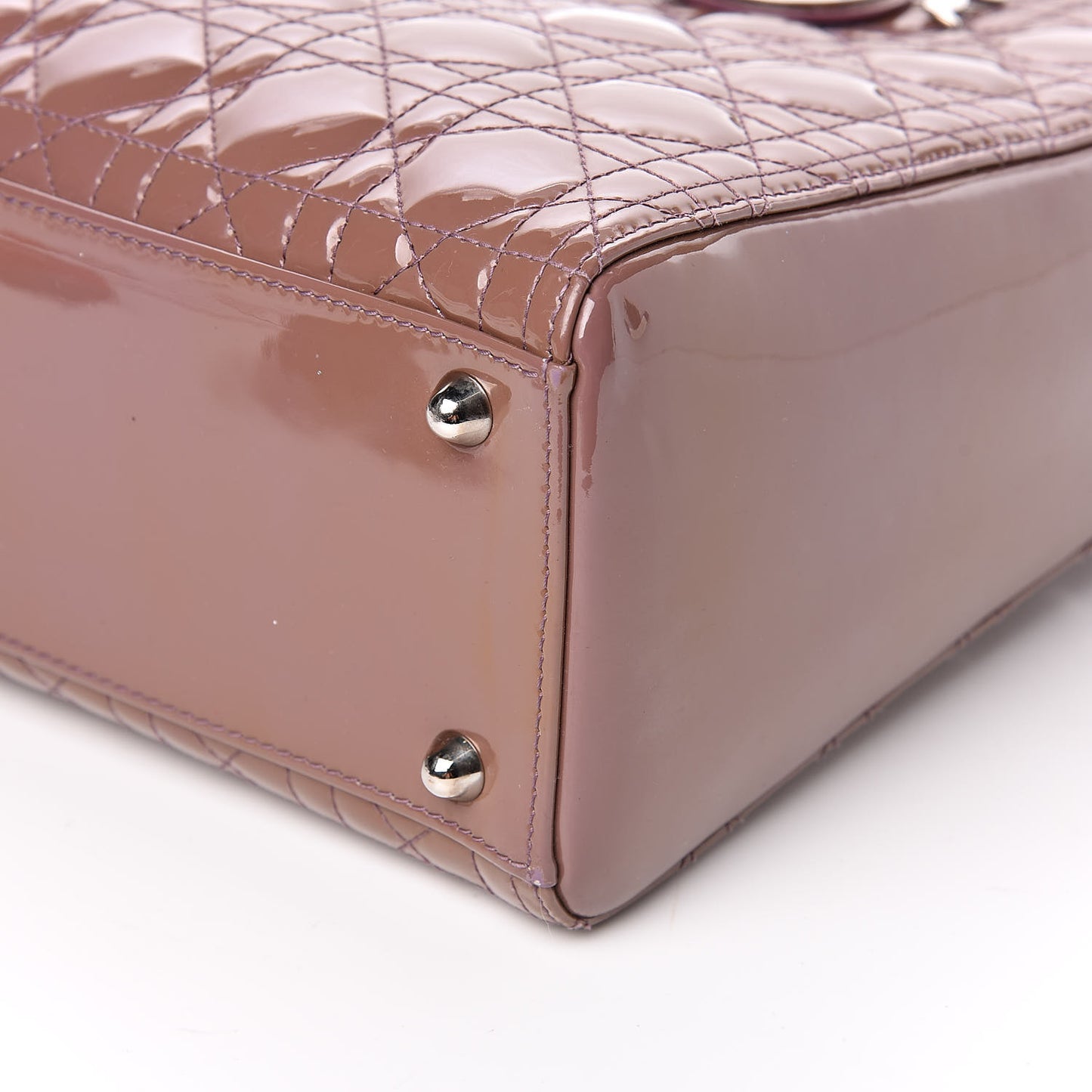 Patent Cannage Large Lady Dior Purple