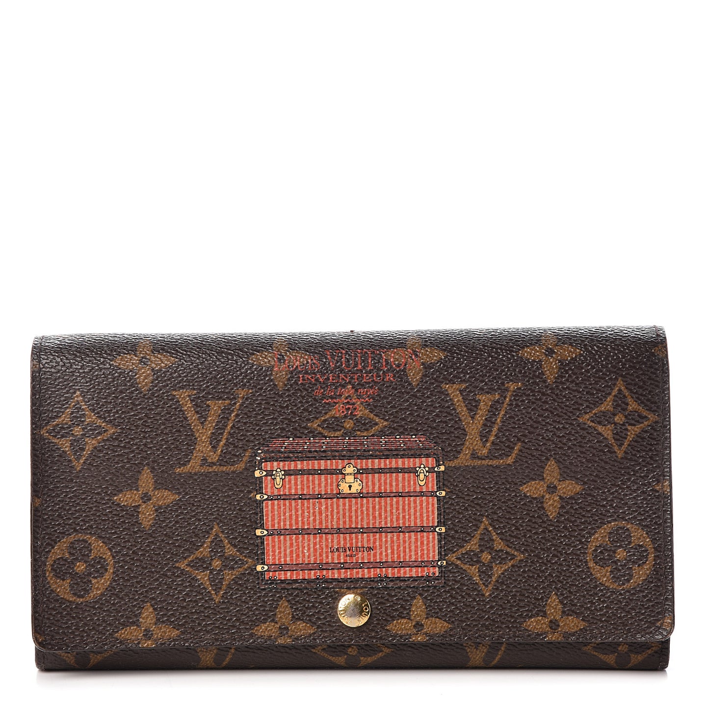 Monogram Trunks and Locks Sarah Wallet