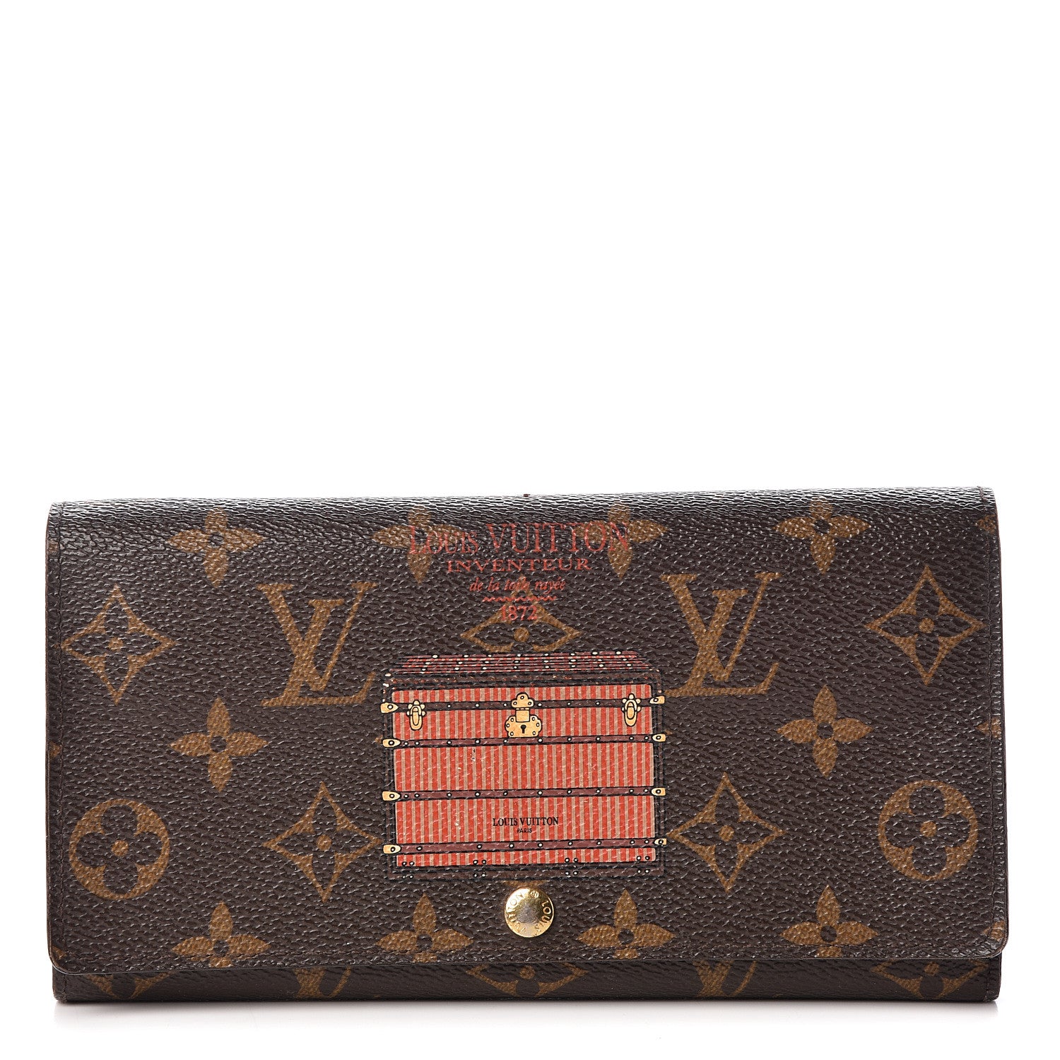 Louis Vuitton Monogram Trunks and Locks Sarah Wallet 1 of 12