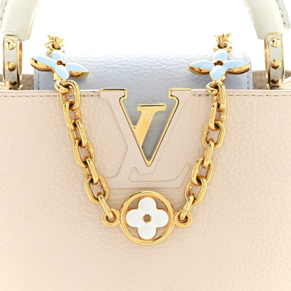 Louis Vuitton Taurillon LV Capucines Mini Blush Olyme Blue White 6 of 9