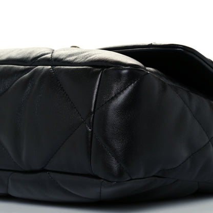 Chanel Lambskin Quilted Large Chanel 19 Flap Black 9 of 10