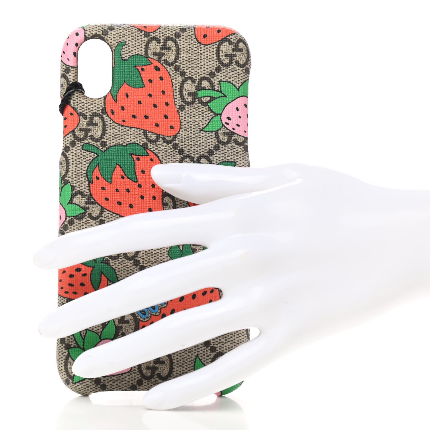 Gucci GG Supreme Monogram Strawberry iPhone XR Case 2 of 5