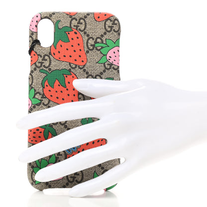 Gucci GG Supreme Monogram Strawberry iPhone XR Case 2 of 5