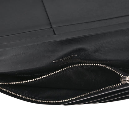 Saint Laurent Calfskin Monogram Flap Wallet Black 5 of 12