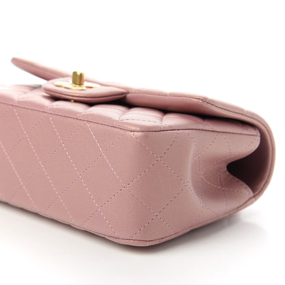Chanel Iridescent Lambskin Quilted Mini Top Handle Rectangular Flap Pink 7 of 11