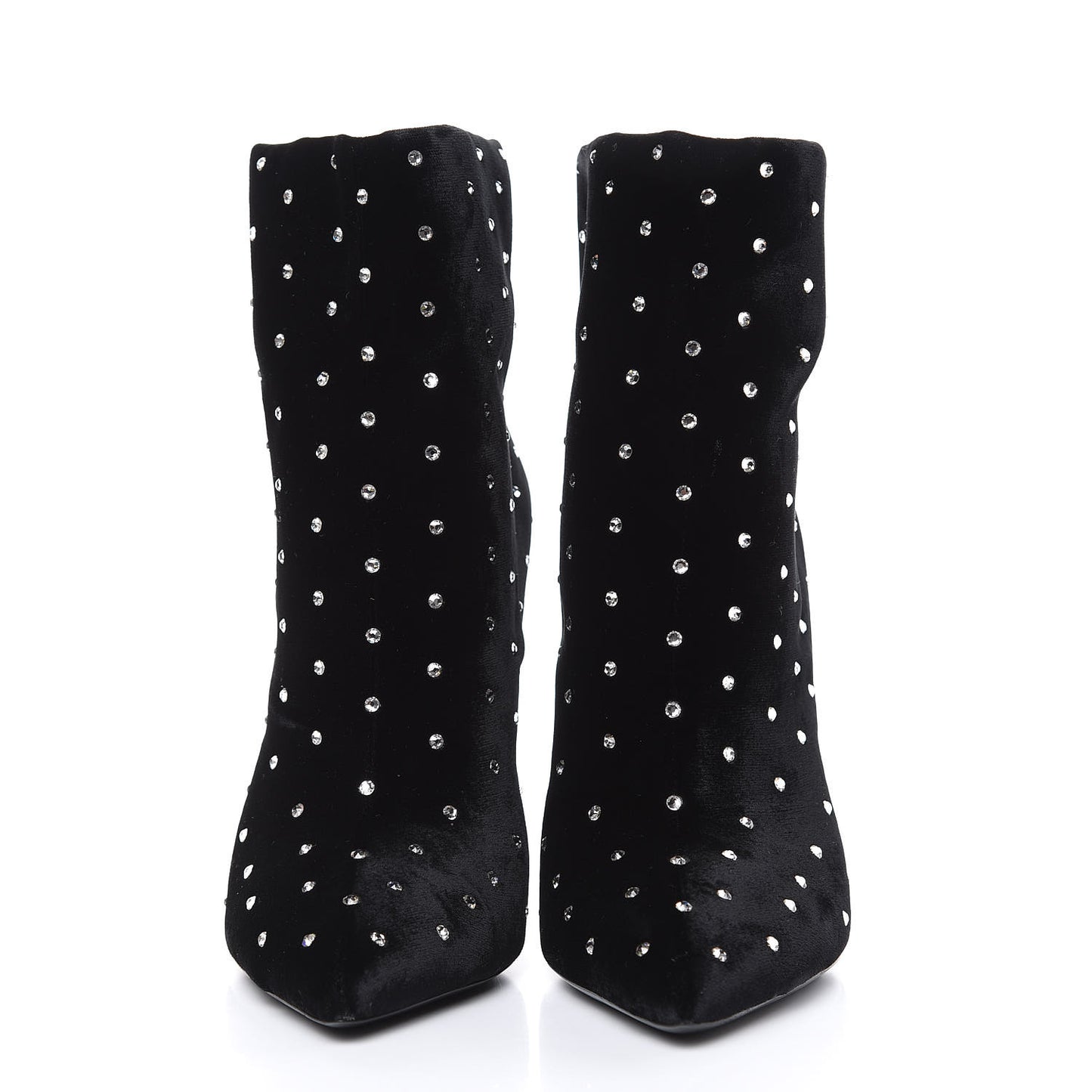 Velluto Master Crystal Strass Freja 105 Ankle Booties 38.5 Black