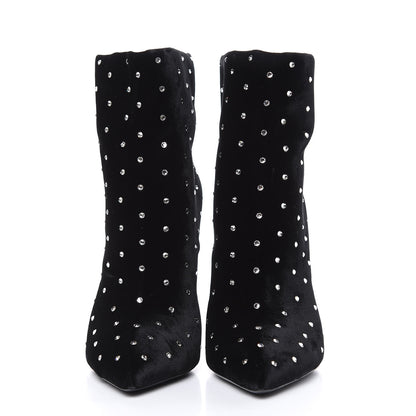 Saint Laurent Velluto Master Crystal Strass Freja 105 Ankle Booties 38.5 Black 2 of 8