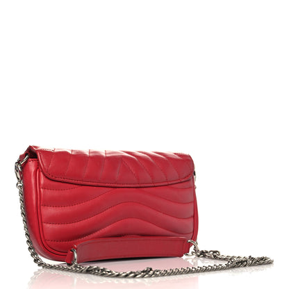 Louis Vuitton Calfskin New Wave Chain Pochette Scarlet 3 of 9