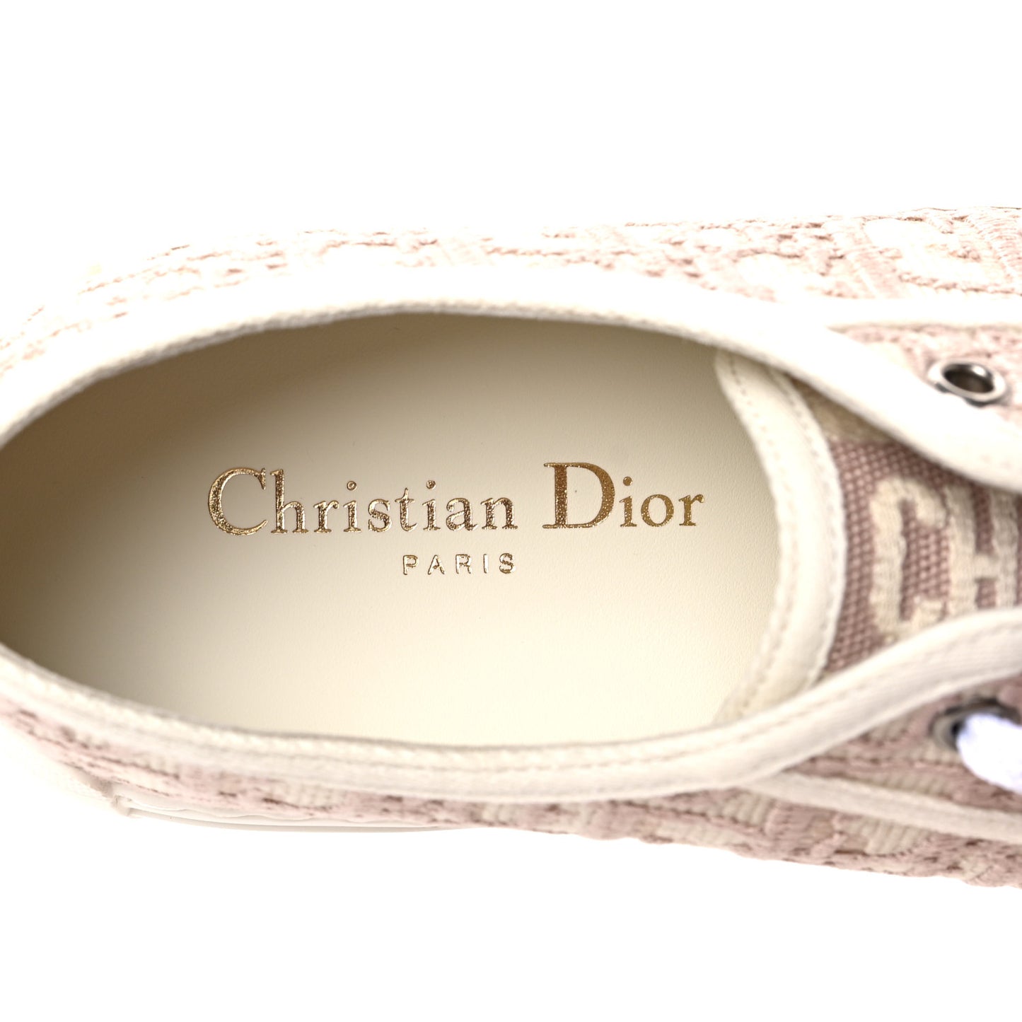 Canvas Oblique Walk'N'Dior Low Top Sneakers 39 Powder Nude