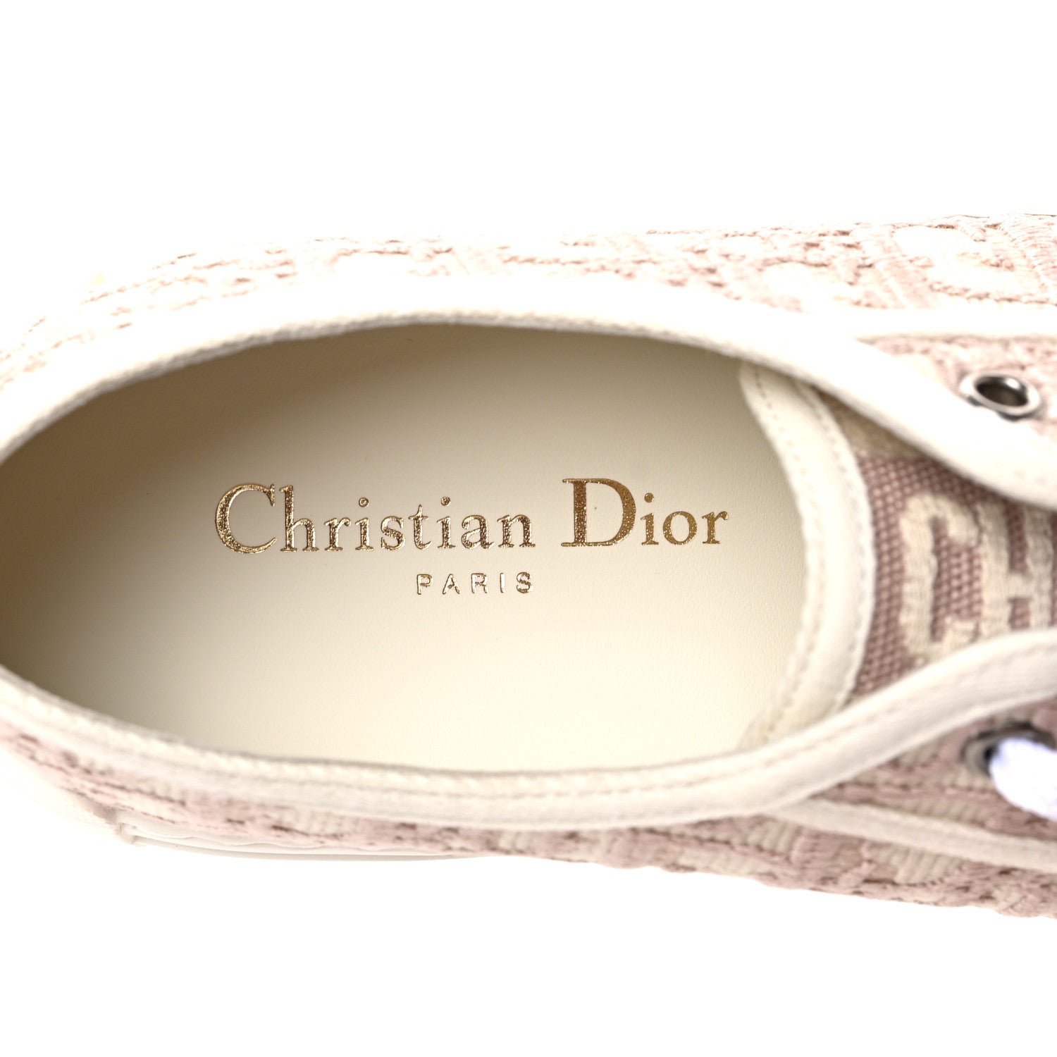 Christian Dior Canvas Oblique Walk'N'Dior Low Top Sneakers 39 Powder Nude 7 of 9
