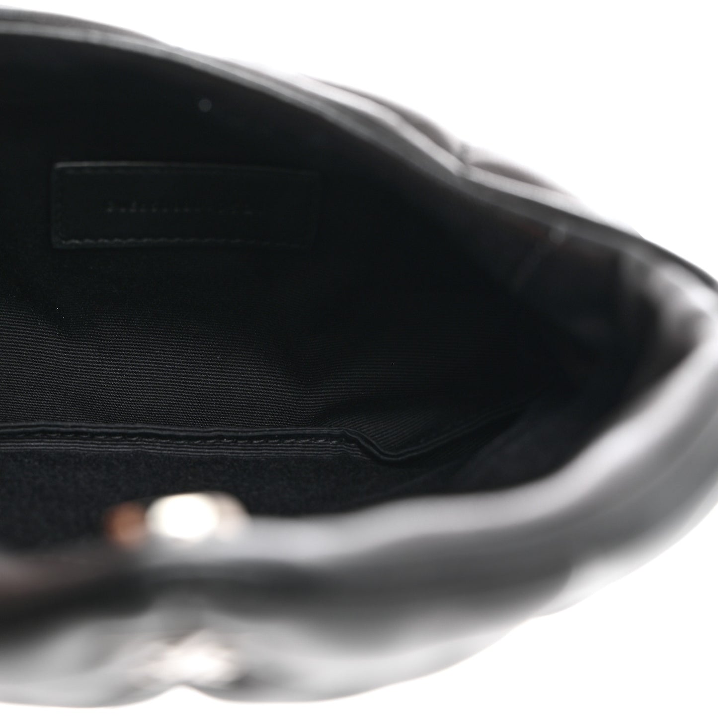 Lambskin Monogram Loulou Puffer Pouch Clutch Black