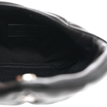 Saint Laurent Lambskin Monogram Loulou Puffer Pouch Clutch Black 5 of 7