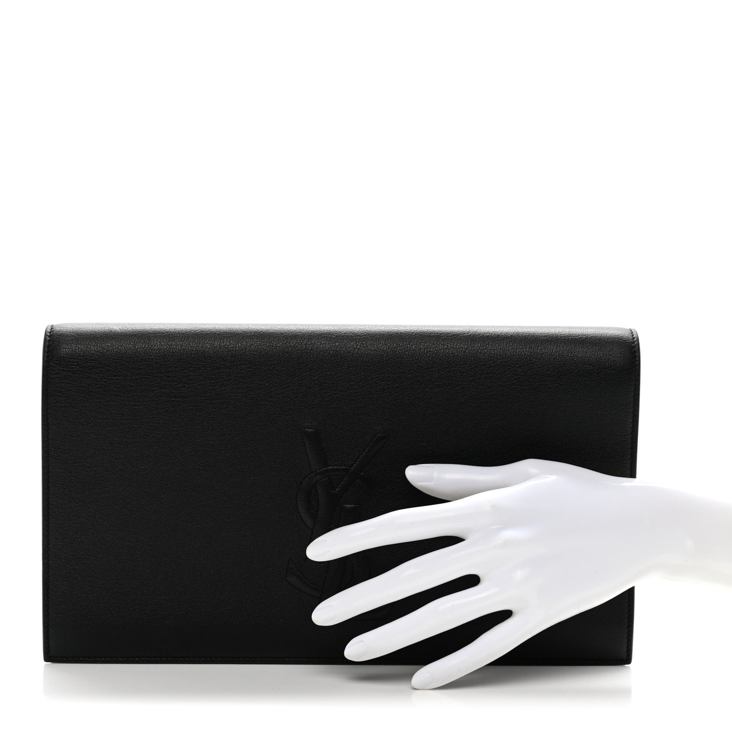 Calfskin Monogram Large Belle De Jour Clutch Black