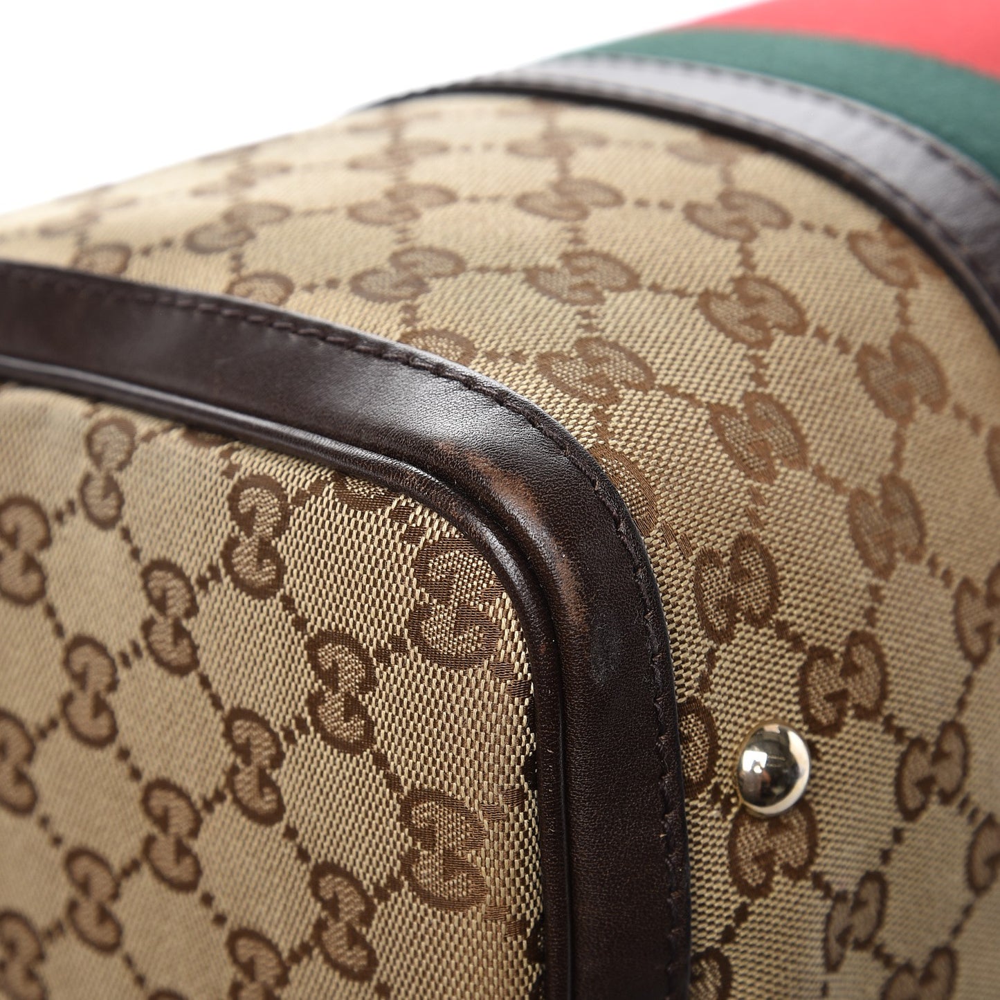Monogram Vintage Web Medium Boston Dark Brown