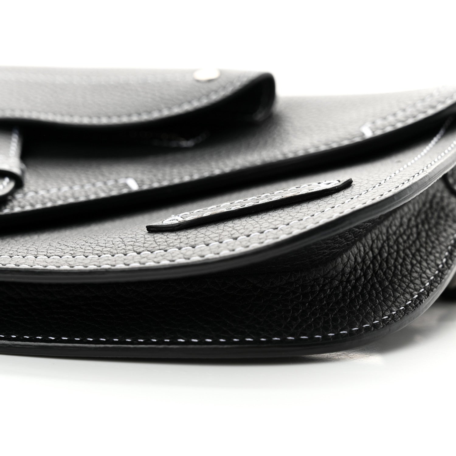 Christian Dior X KAWS Grained Calfskin Saddle Pouch Black 10 of 12