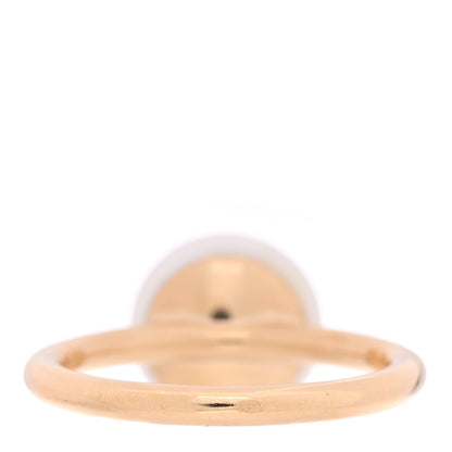 Louis Vuitton 18K Yellow Gold Diamond White Agate Idylle Blossom Ring 55 7.25 3 of 6