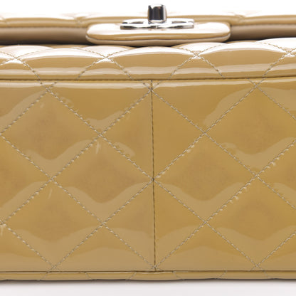 Chanel Patent Quilted Jumbo Double Flap Beige 9 of 15