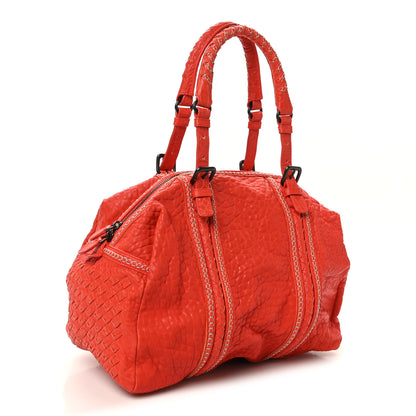 Bottega Veneta Pebbled Lambskin Top Handle Satchel Vesuvio 3 of 9