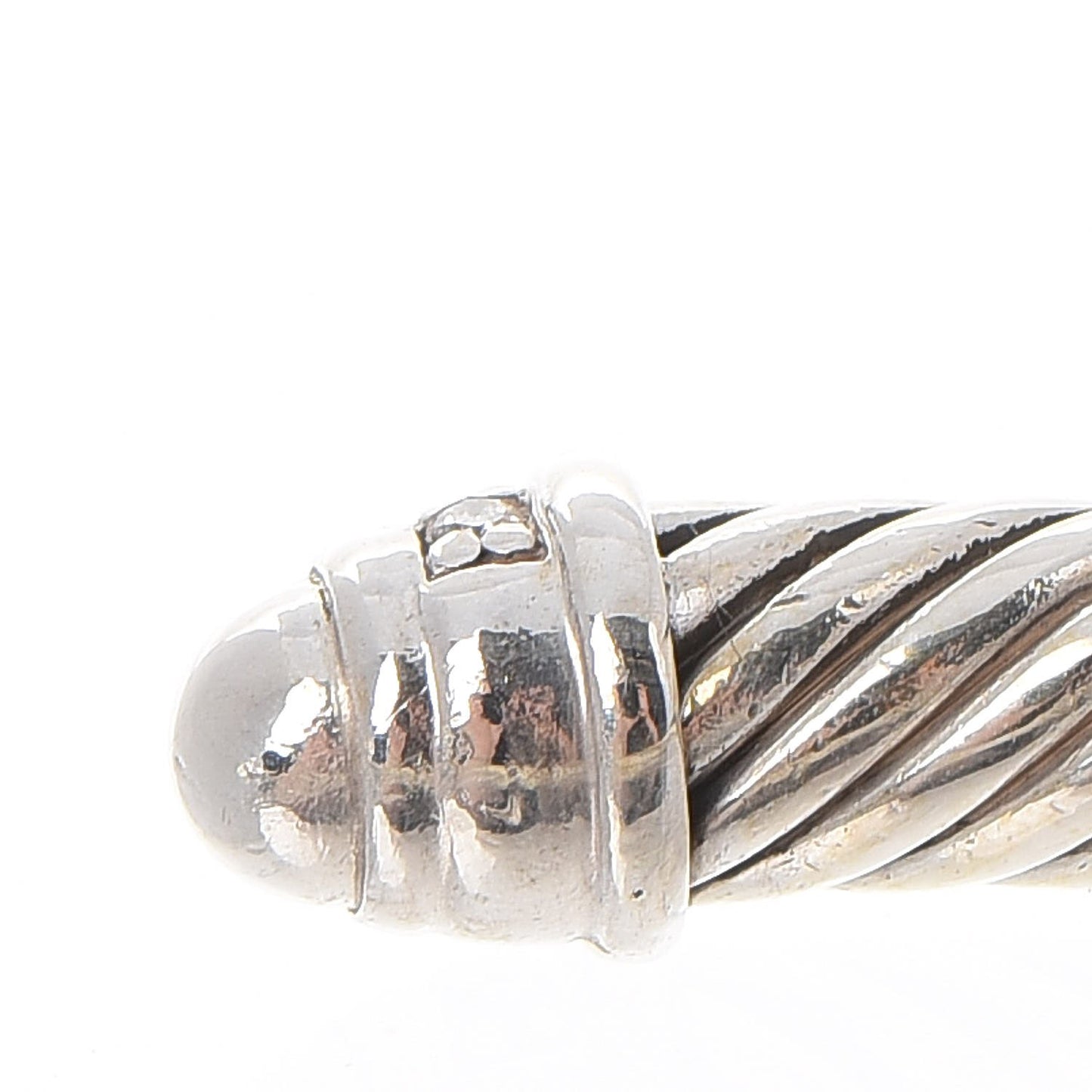Sterling Silver Diamond 5mm Cable Classics Cuff