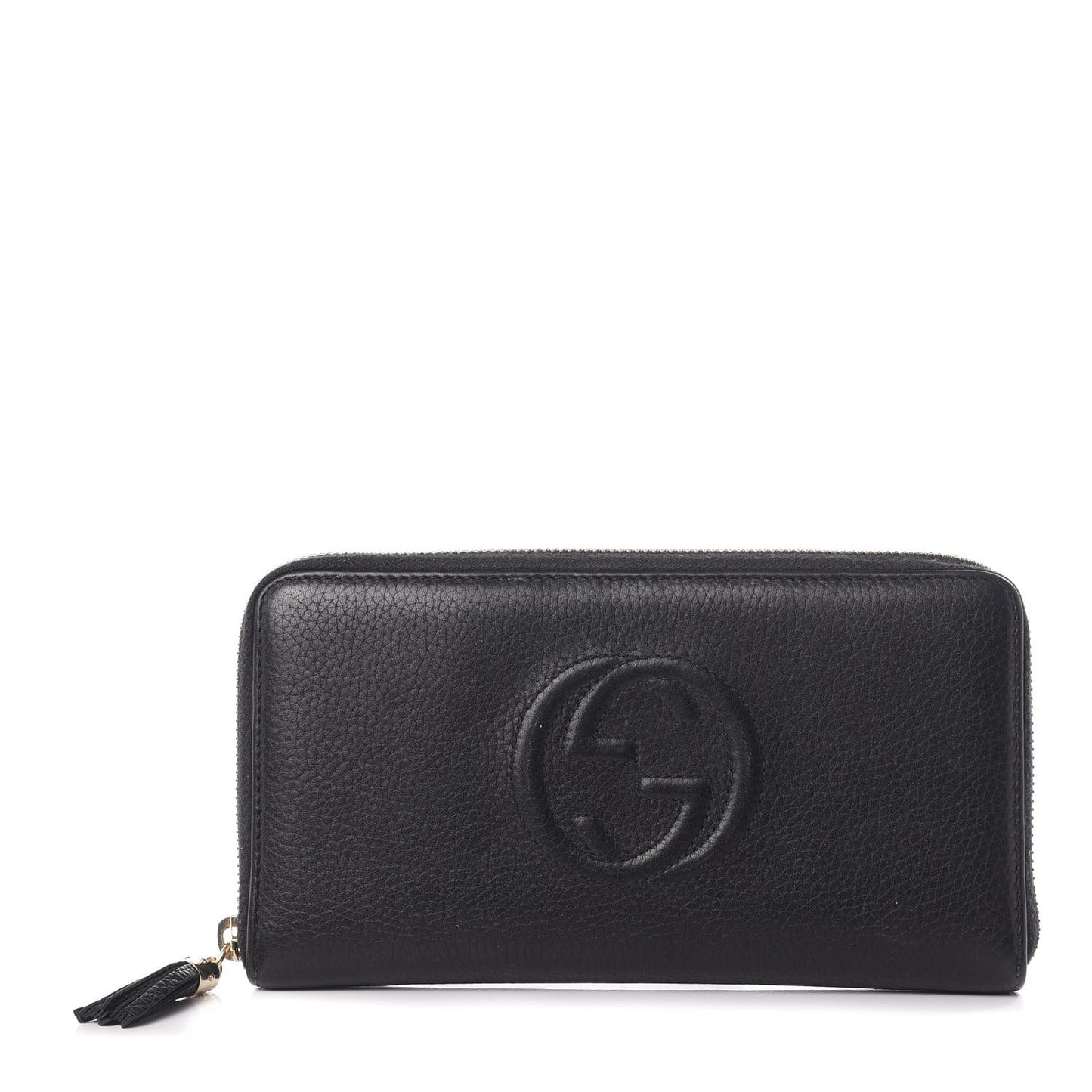 Calfskin Soho Zip Around Wallet Black