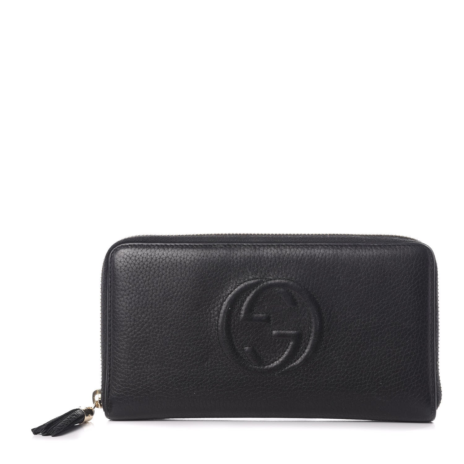 Gucci Calfskin Soho Zip Around Wallet Black 1 of 5